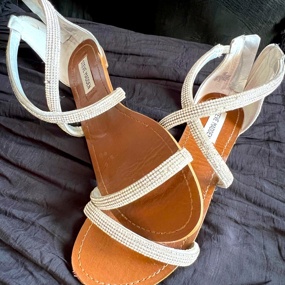 Silver and Rhinestone Sandles